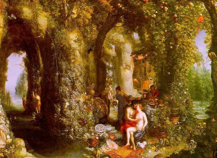 A Fantastic cave with Odysseus and Calypso, Jan Brueghel